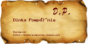 Dinka Pompónia névjegykártya